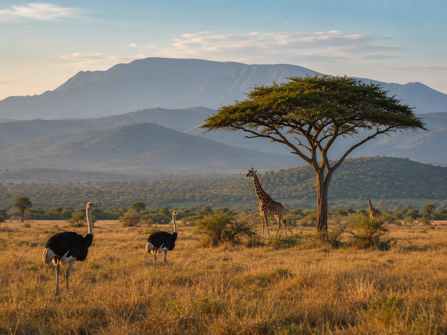 ostriches in Kidepo Valley National Park