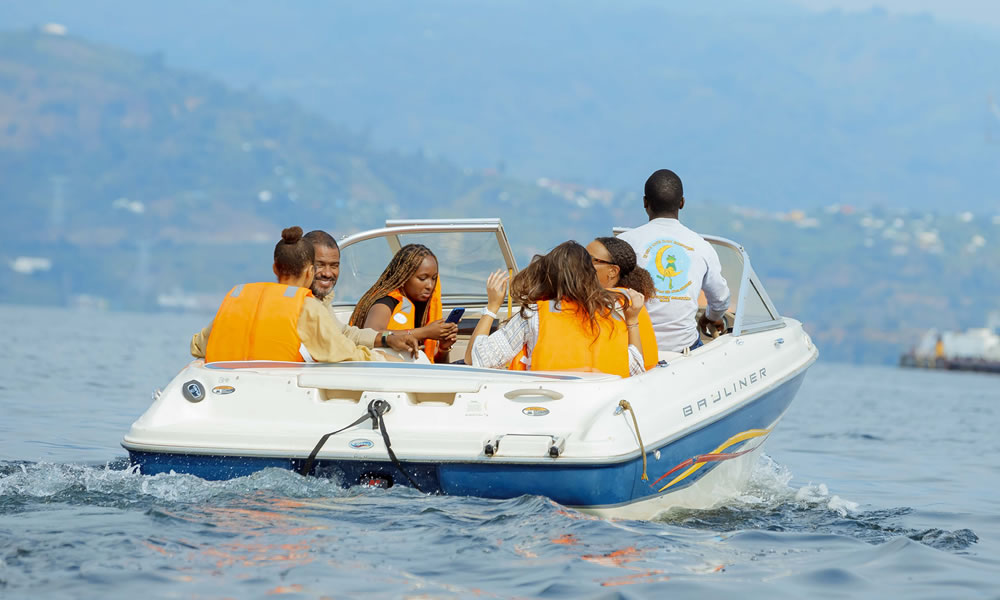 Boat trip on lake kivu